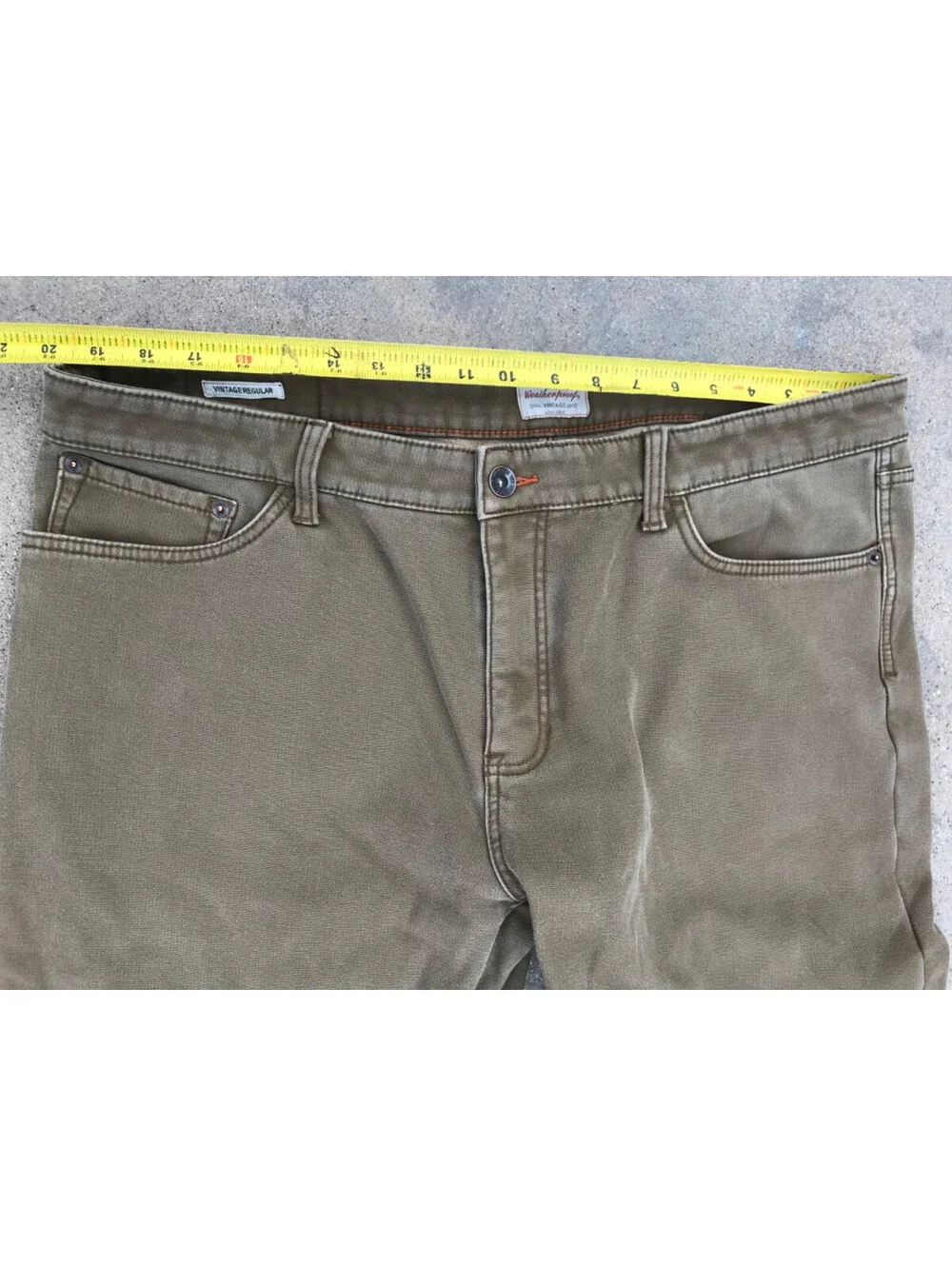 Weatherproof Vintage Men’s Fleece Lined Tan Jeans Size 40x32 Warm Pants Winter